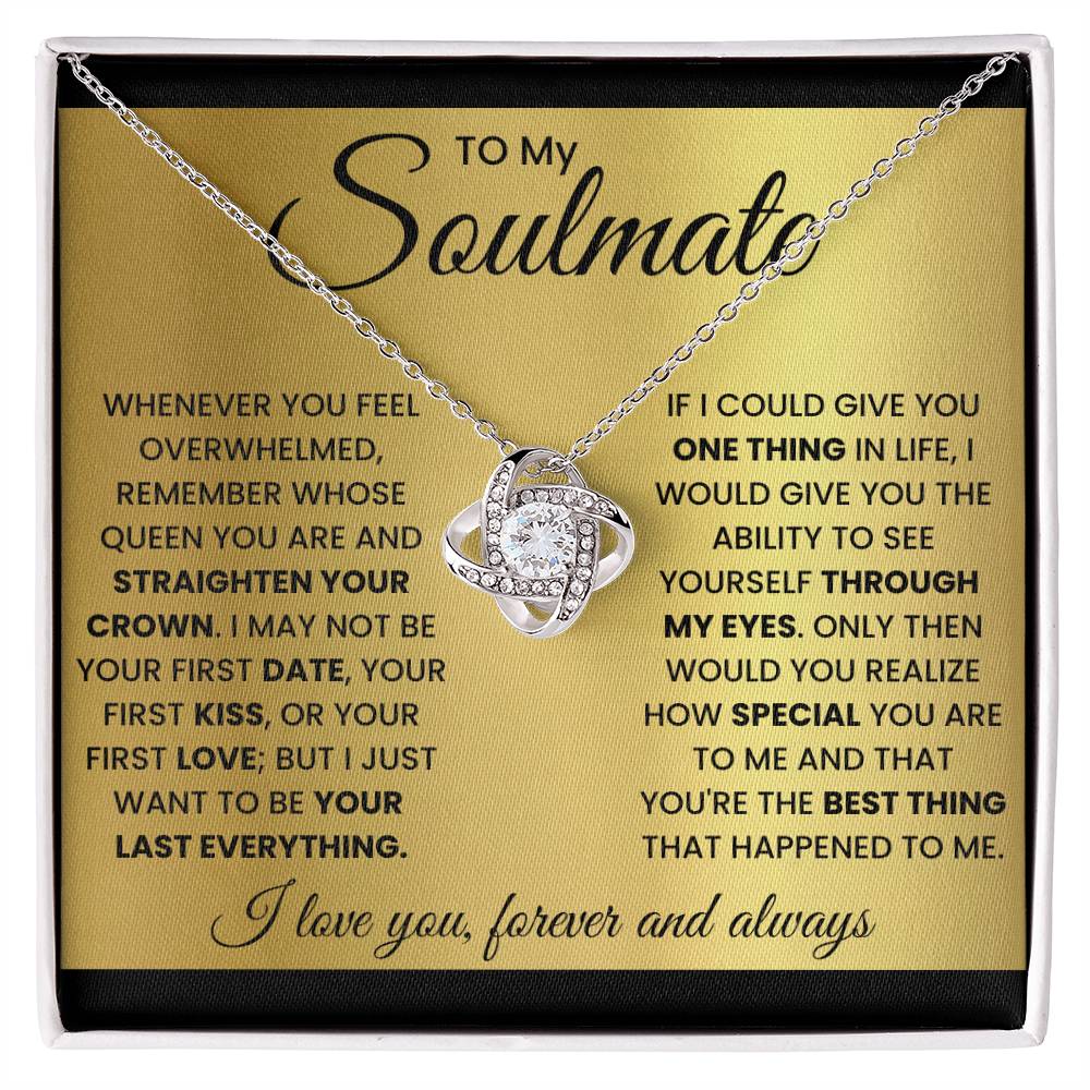 To My Soulmate-Best Thing- Love Knot Necklace