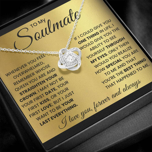 To My Soulmate-Best Thing- Love Knot Necklace