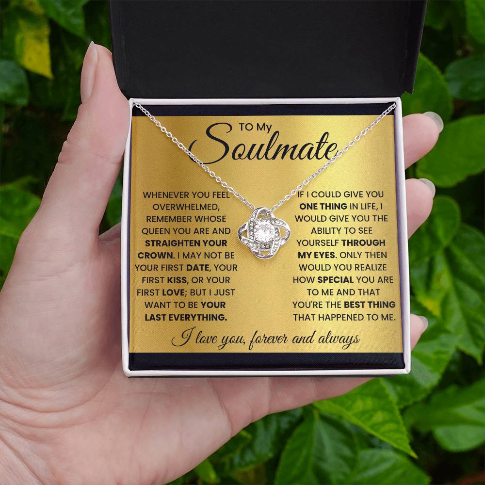 To My Soulmate-Best Thing- Love Knot Necklace