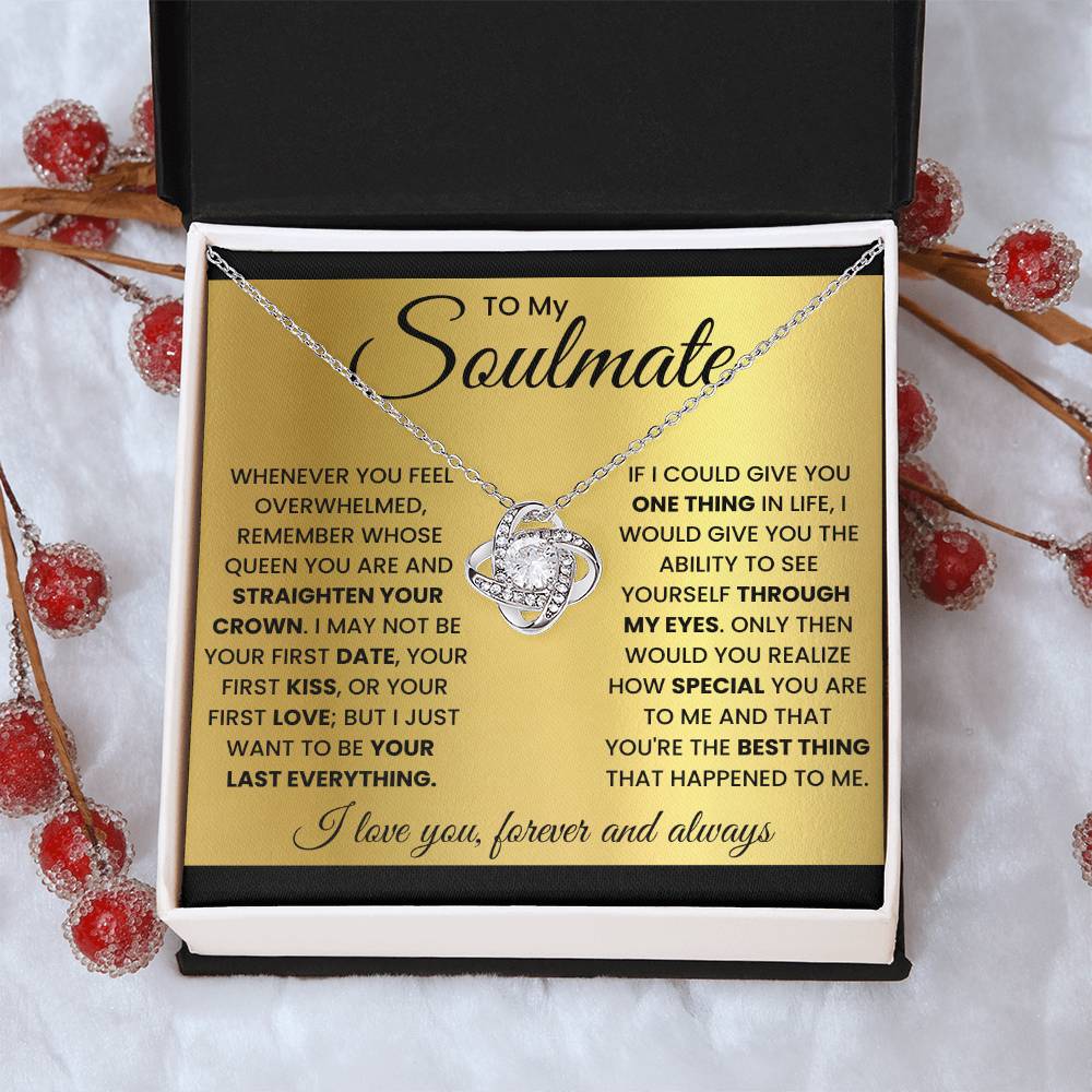 To My Soulmate-Best Thing- Love Knot Necklace