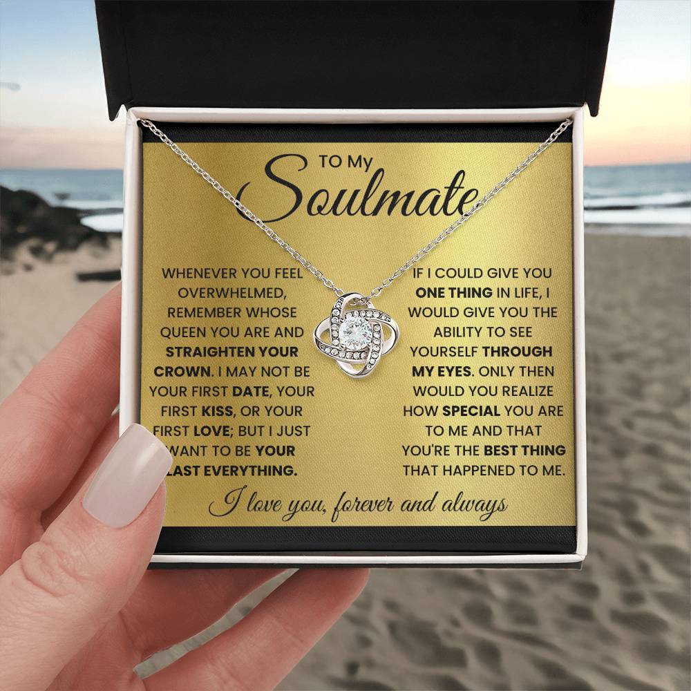 To My Soulmate-Best Thing- Love Knot Necklace