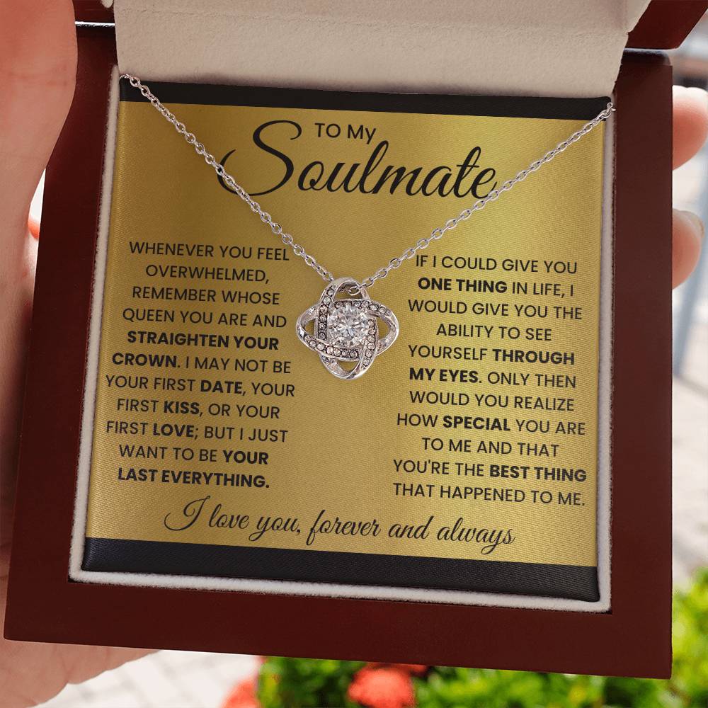 To My Soulmate-Best Thing- Love Knot Necklace