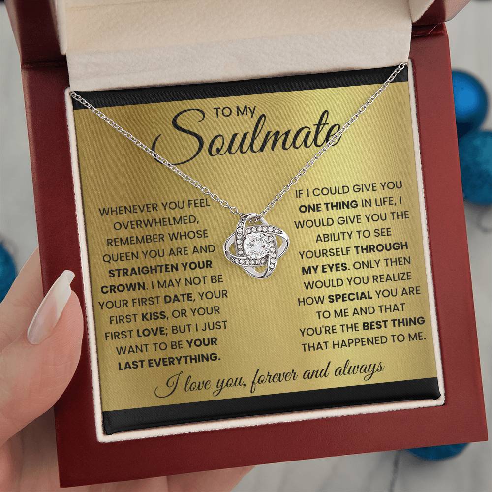 To My Soulmate-Best Thing- Love Knot Necklace