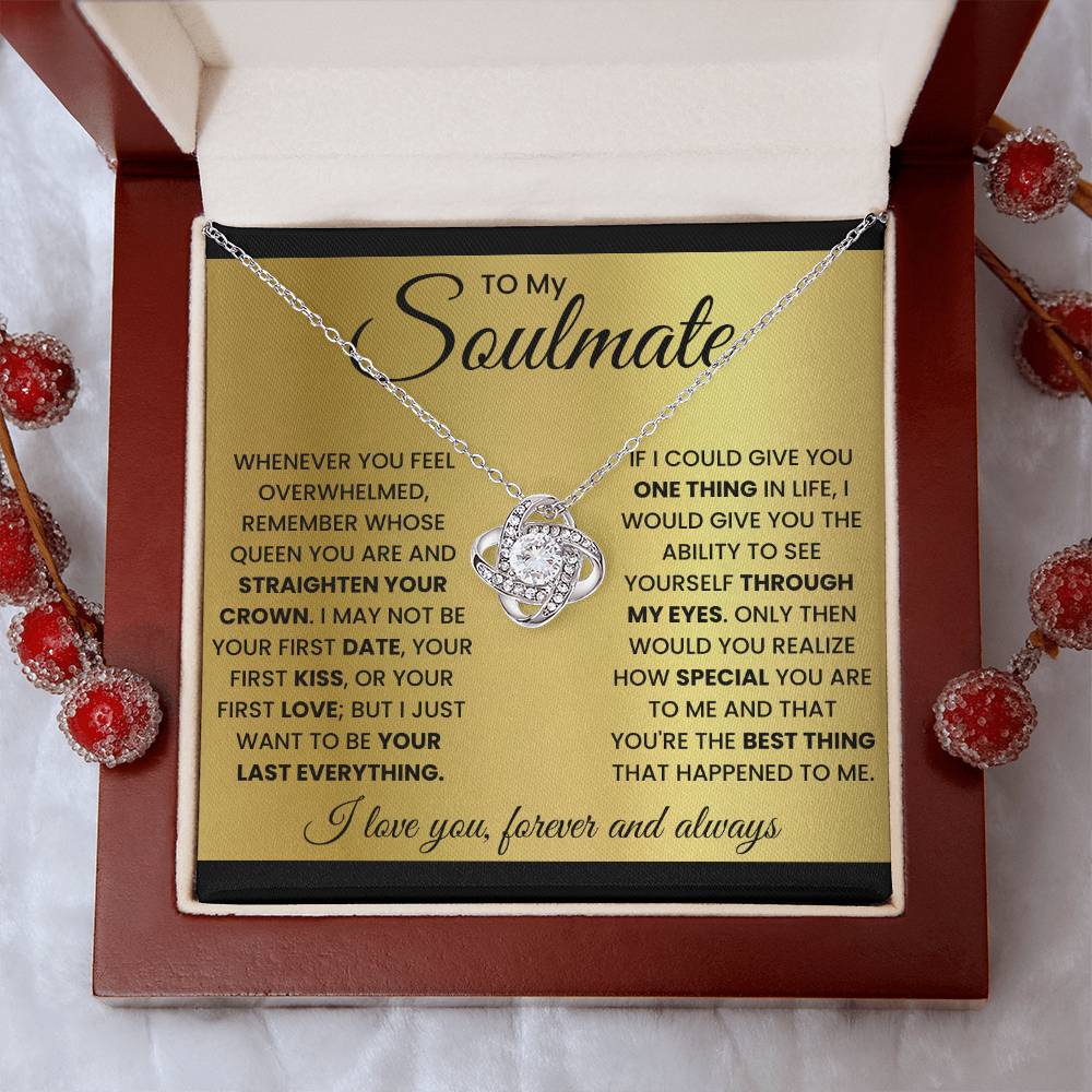 To My Soulmate-Best Thing- Love Knot Necklace