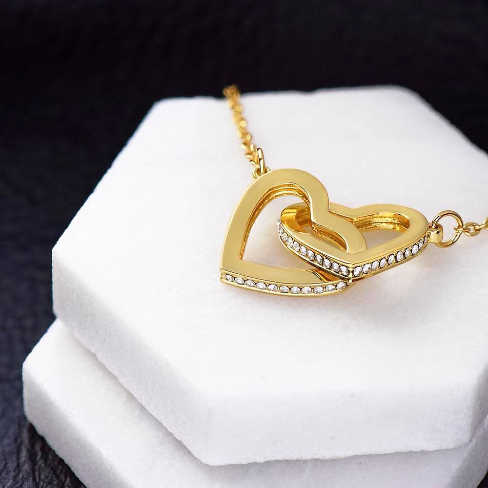 To My Amazing Girlfriend-Promise Necklace-Interlocking Hearts