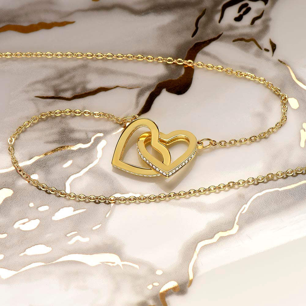 My Awesome Mom-Mother Like No Other-Interlocking Hearts Necklace