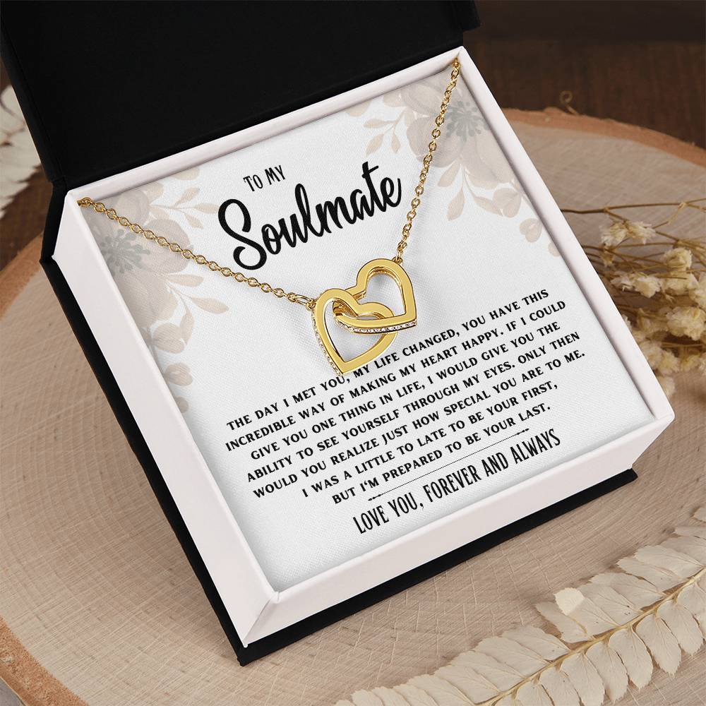 Soulmate-Prepared to be your last- Interlocking Hearts necklace