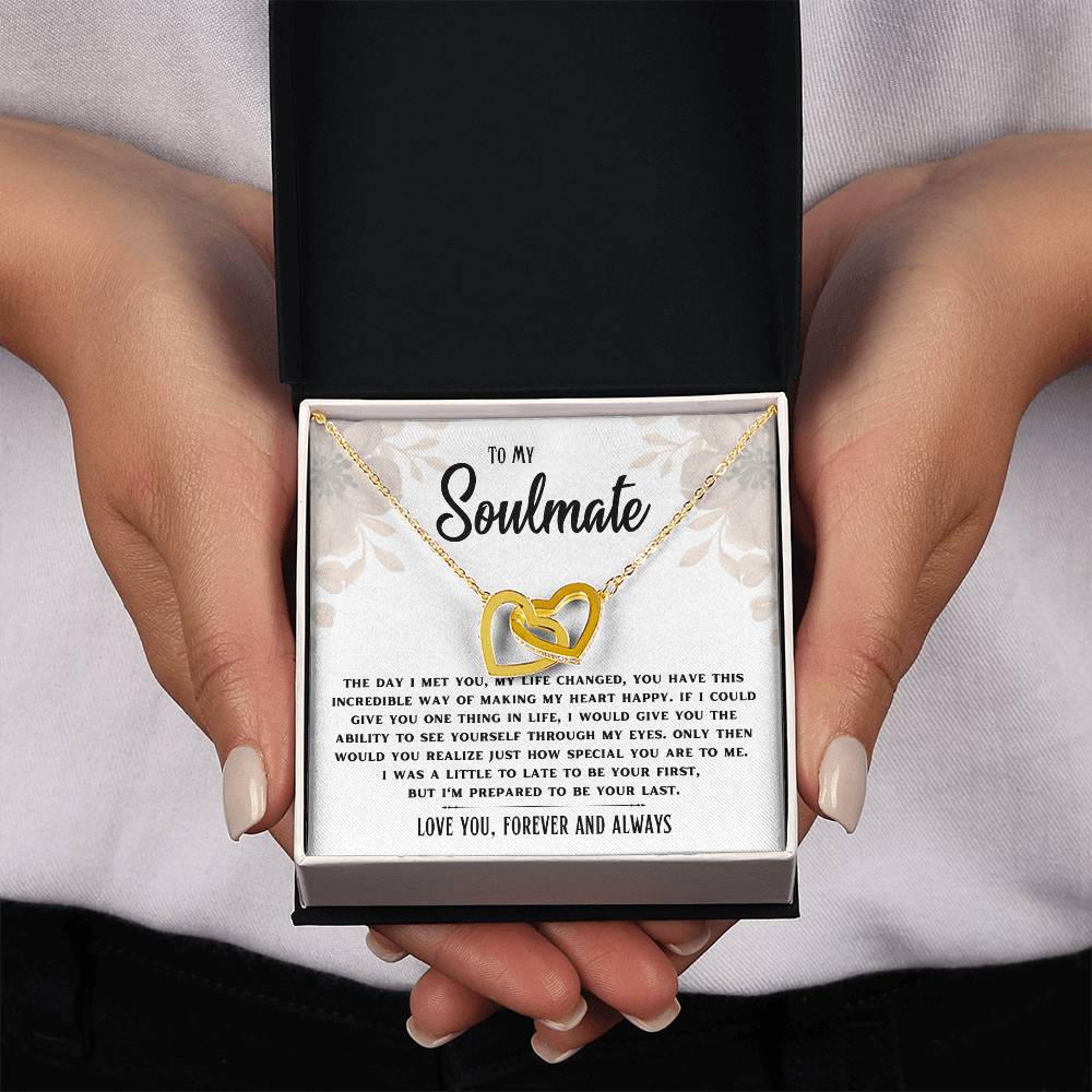 Soulmate-Prepared to be your last- Interlocking Hearts necklace