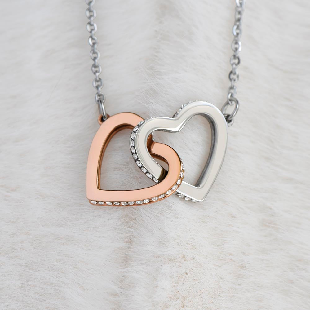 To My Amazing Girlfriend-Promise Necklace-Interlocking Hearts