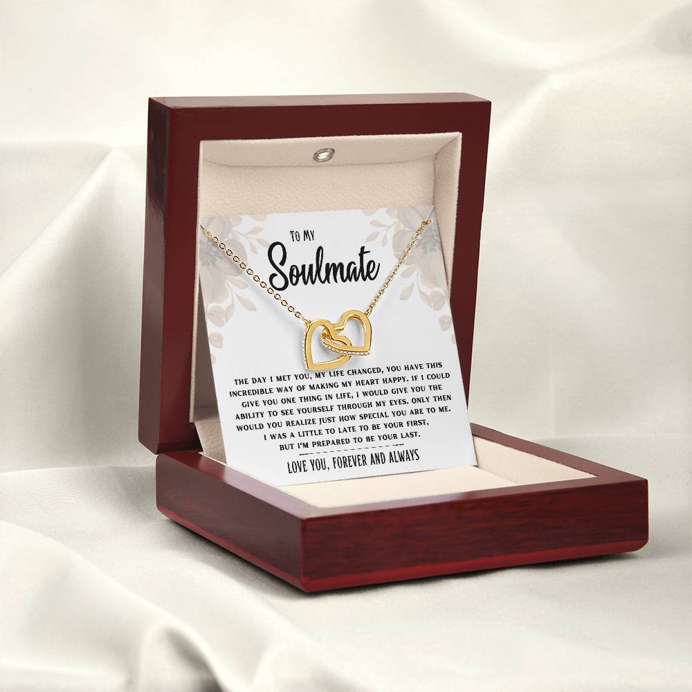 Soulmate-Prepared to be your last- Interlocking Hearts necklace