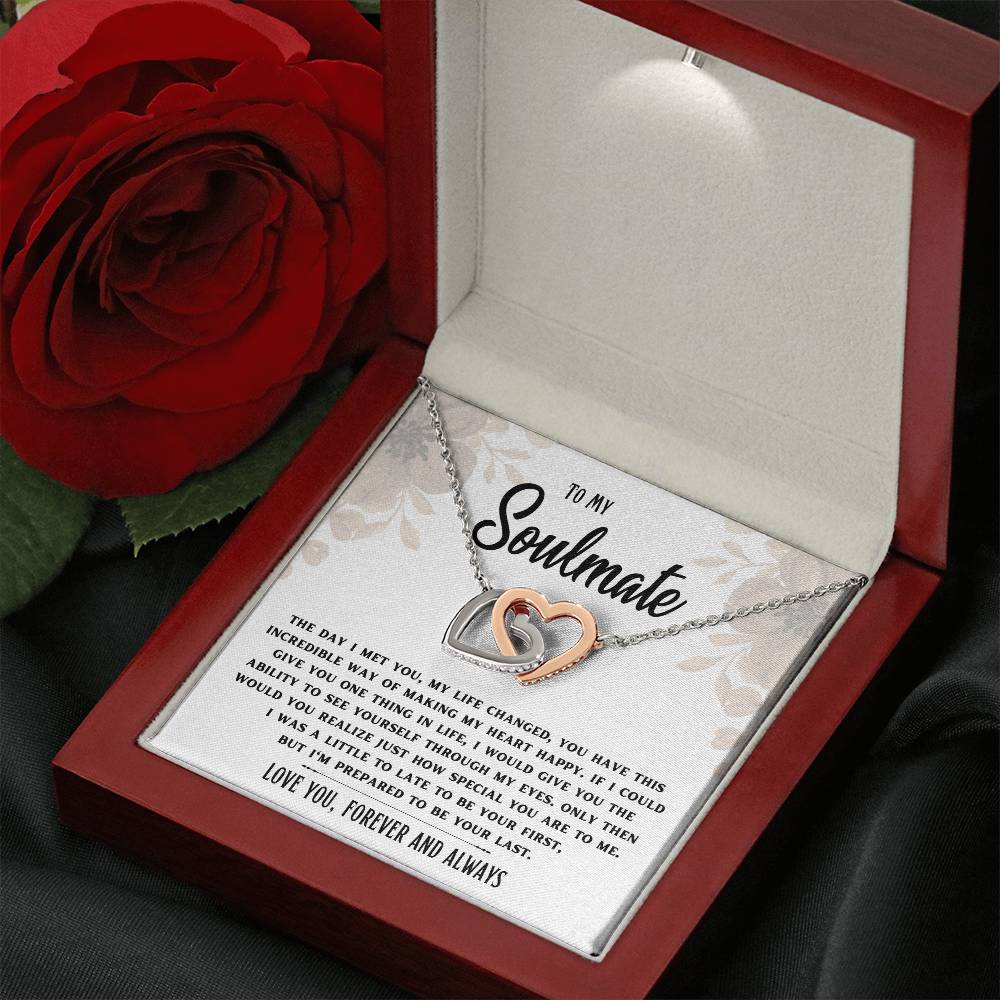 Soulmate-Prepared to be your last- Interlocking Hearts necklace