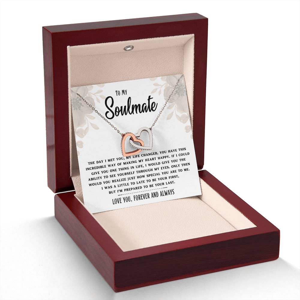 Soulmate-Prepared to be your last- Interlocking Hearts necklace