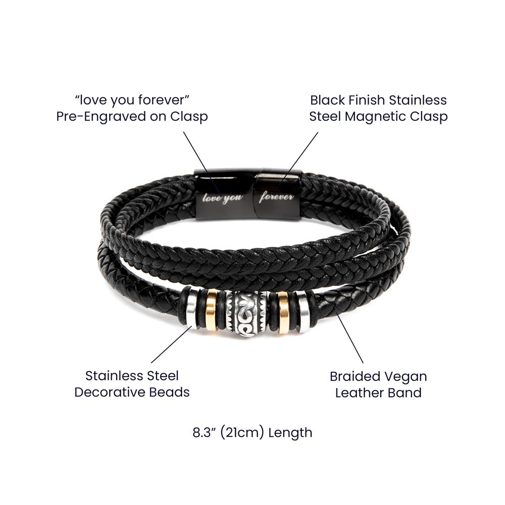 To Our Son-If You Can Dream it- Love You Forever Leather Bracelet