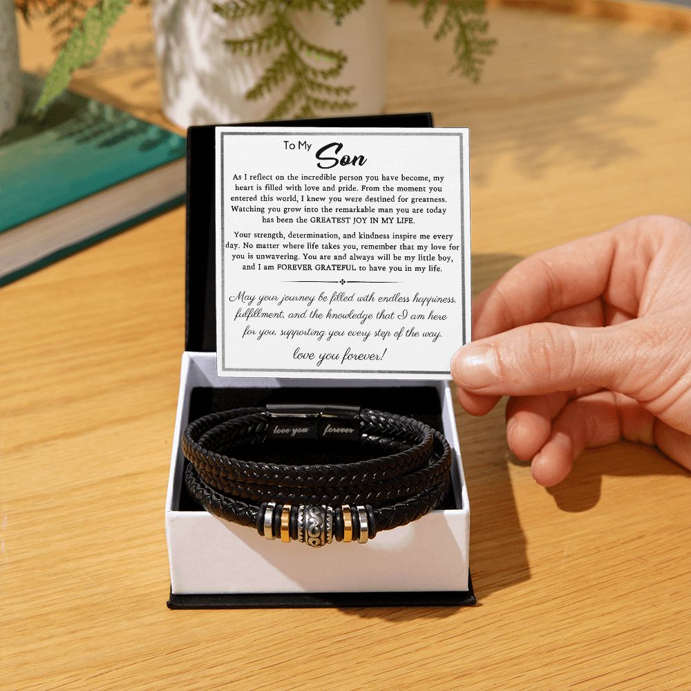 To My Son- Mens Love You Forever Bracelet