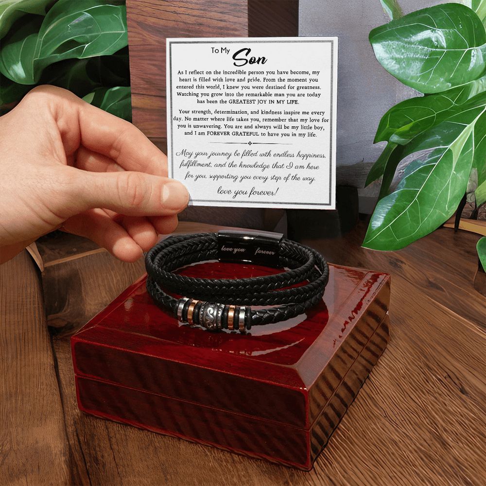 To My Son- Mens Love You Forever Bracelet