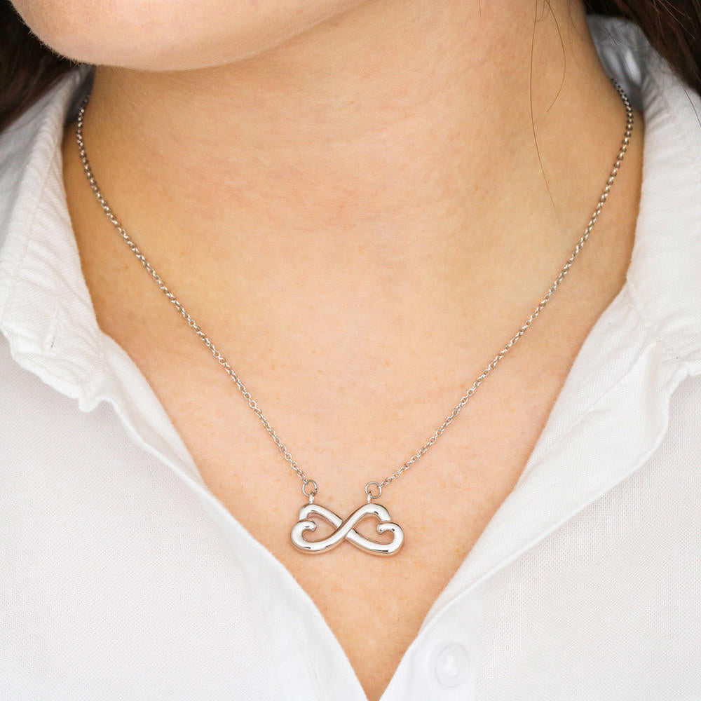 To My Beautiful Granddaughter- Squeezed- Endless Love Necklace