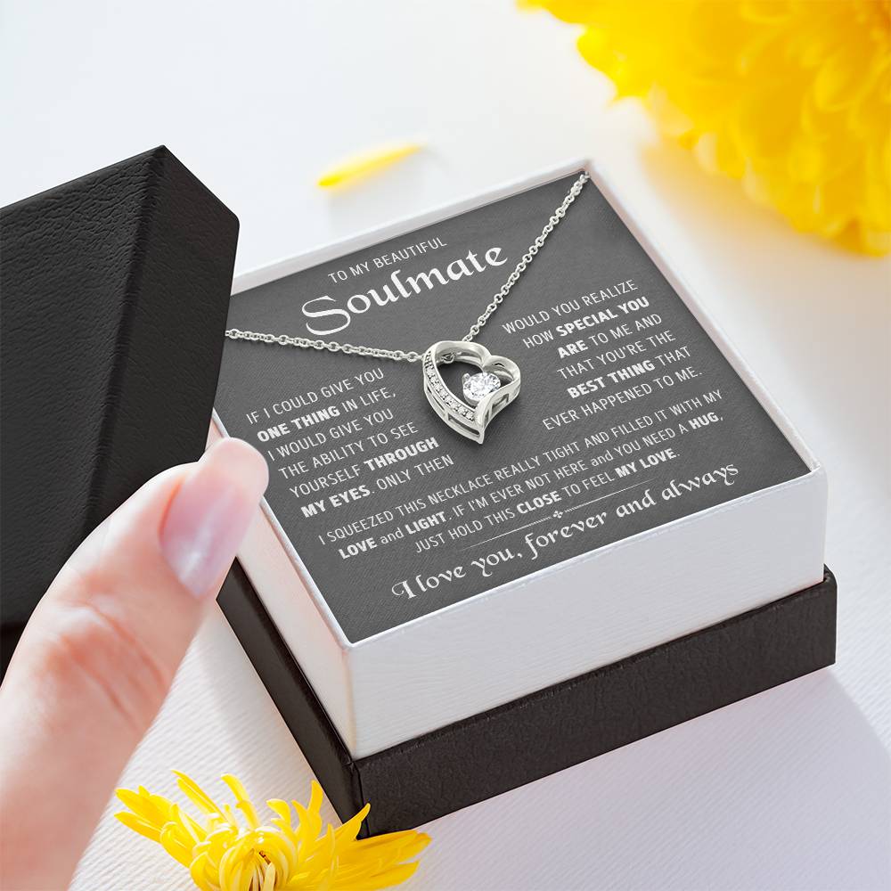 Soulmate- I squeezed this tight-Forever Love Necklace