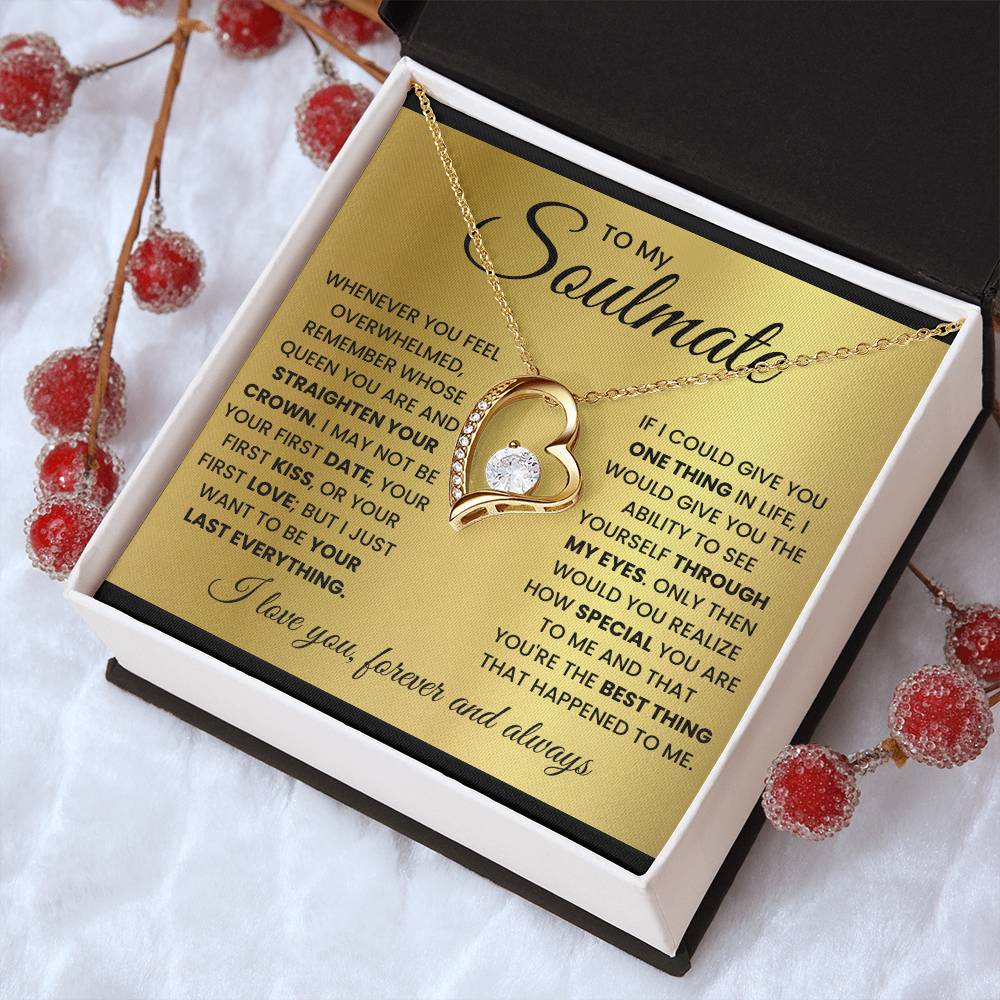 To My Soulmate-Queen- Forever Love Necklace