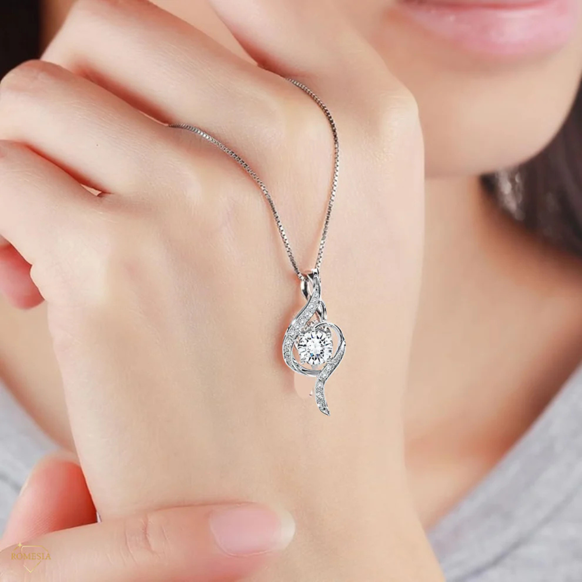 Daughter- Proudest Moment Mom- 925 Sterling Silver Adoring Love Necklace