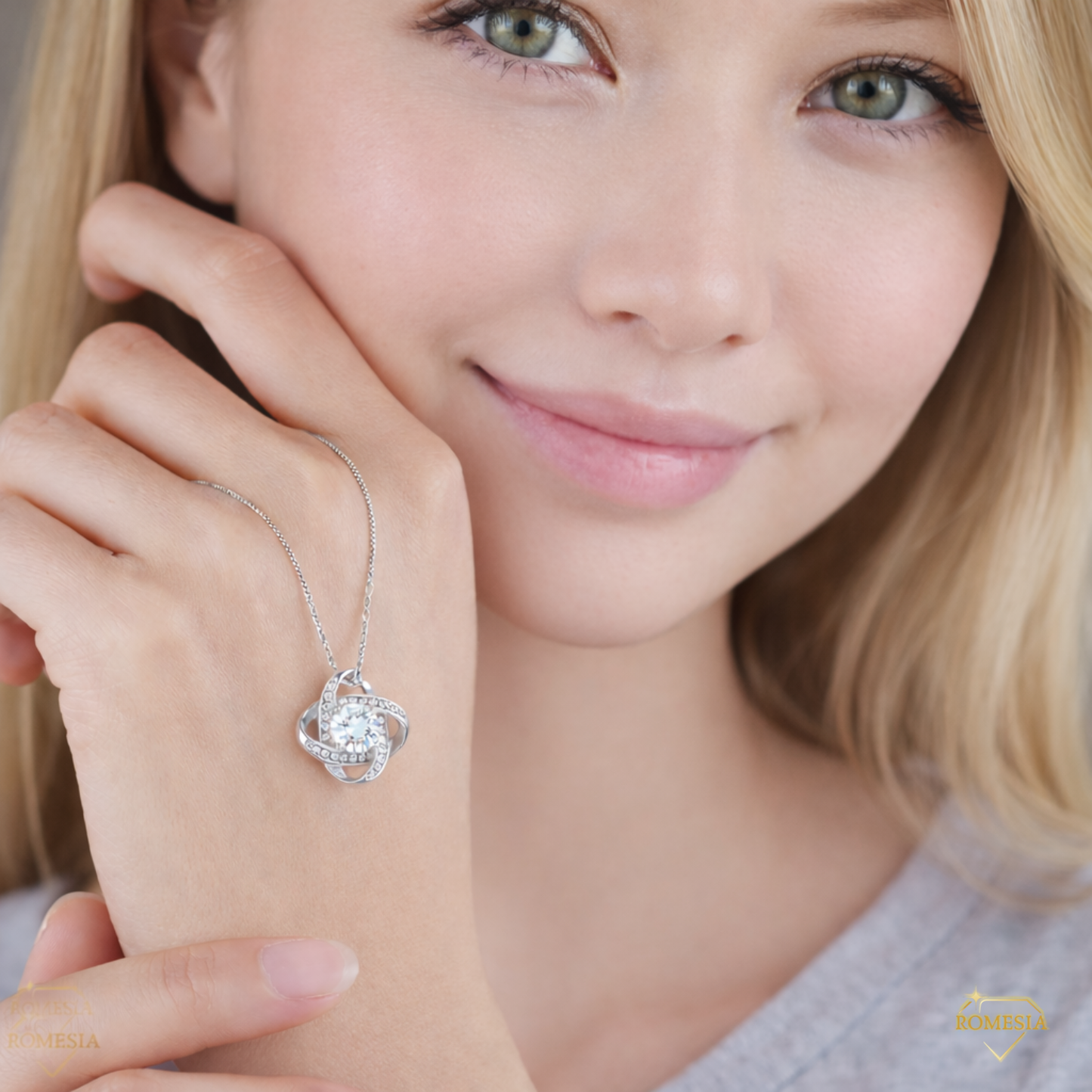 Lion Daughter Necklace from Dad-My Baby Girl-Love Knot Necklace