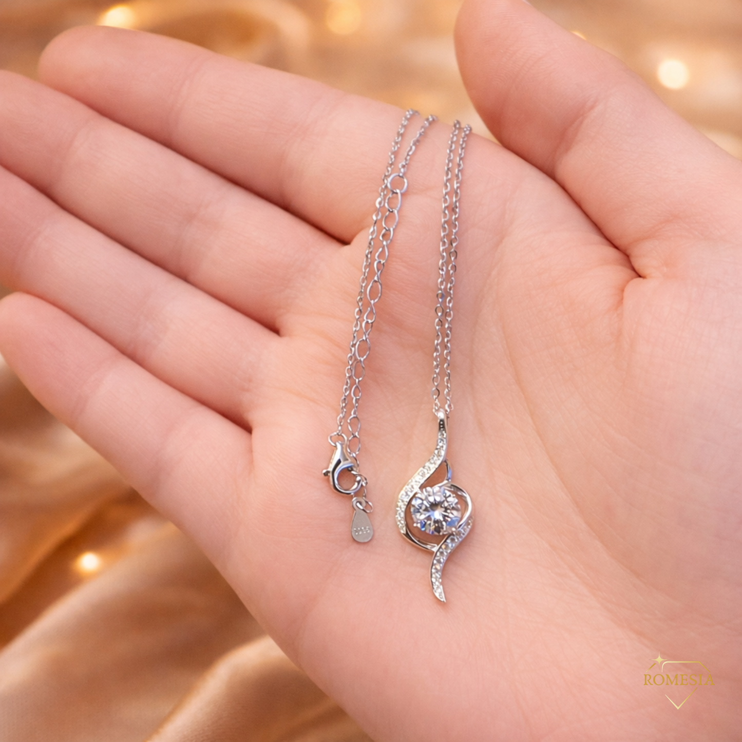 Wife necklace gift, Teardrop Necklace, available with 925 Earrings