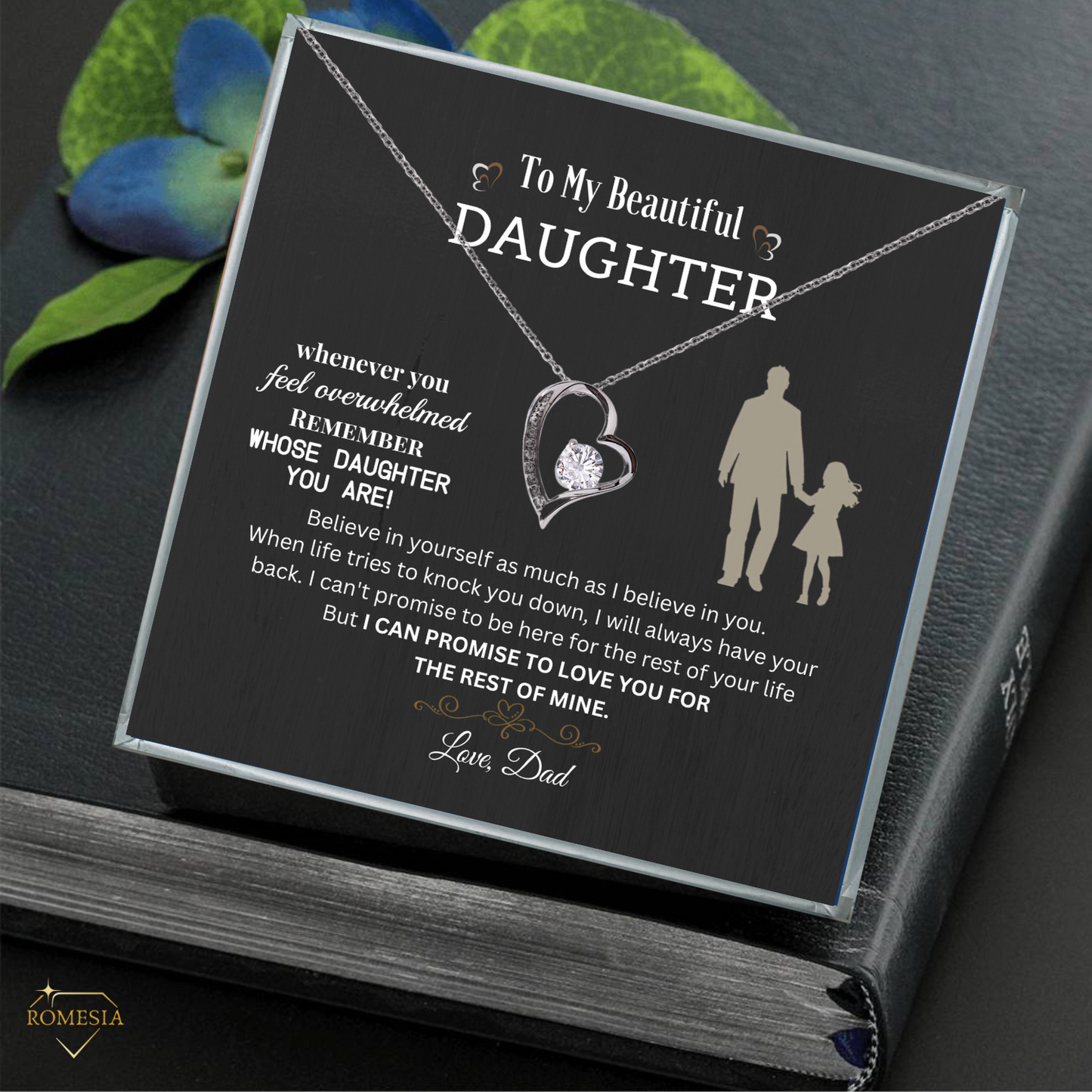 Daughter from Dad-Remember-Forever Love Necklace