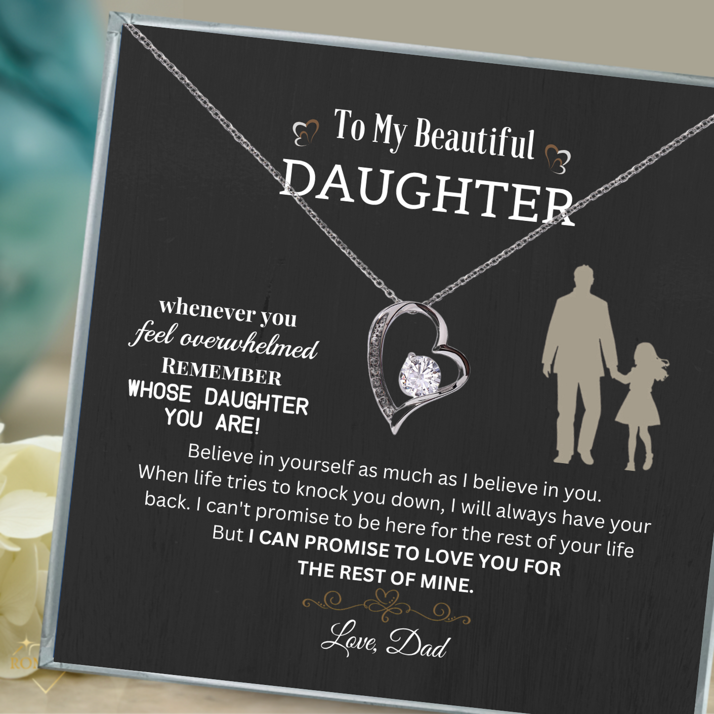 Daughter from Dad-Remember-Forever Love Necklace