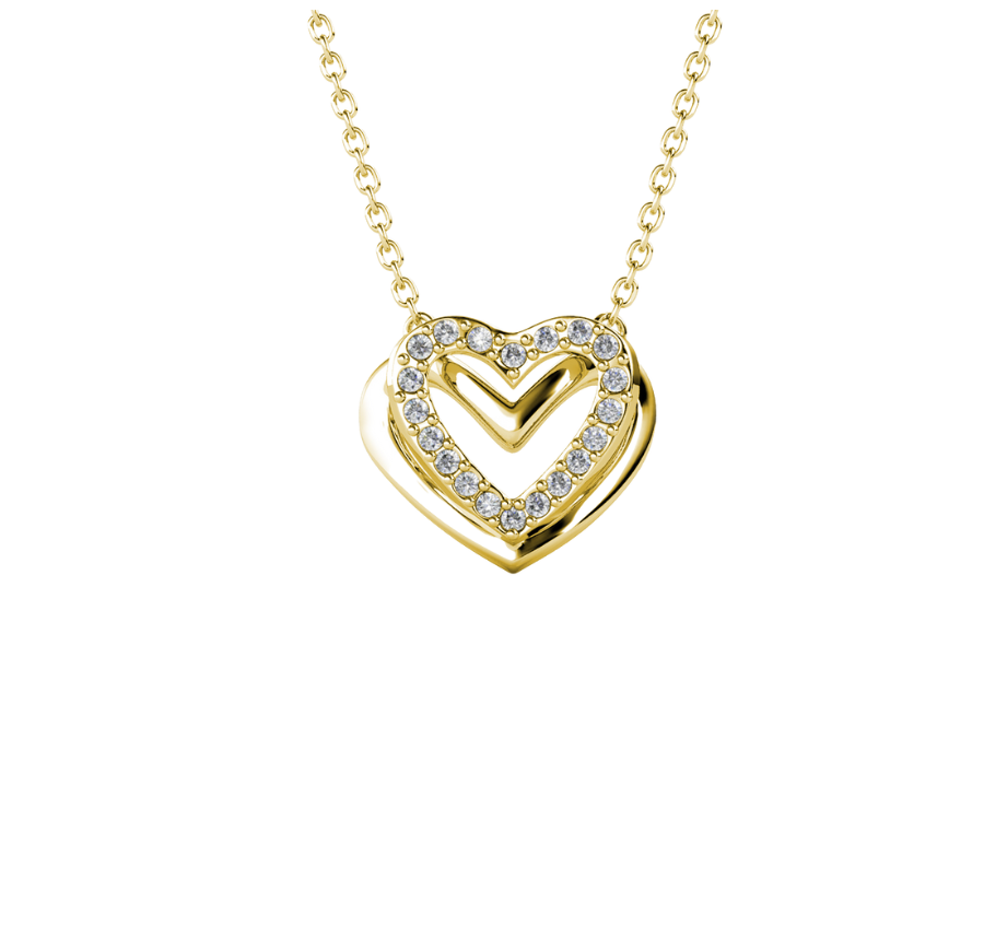 To My Daughter- Your Biggest Fan- Double Heart Pendent
