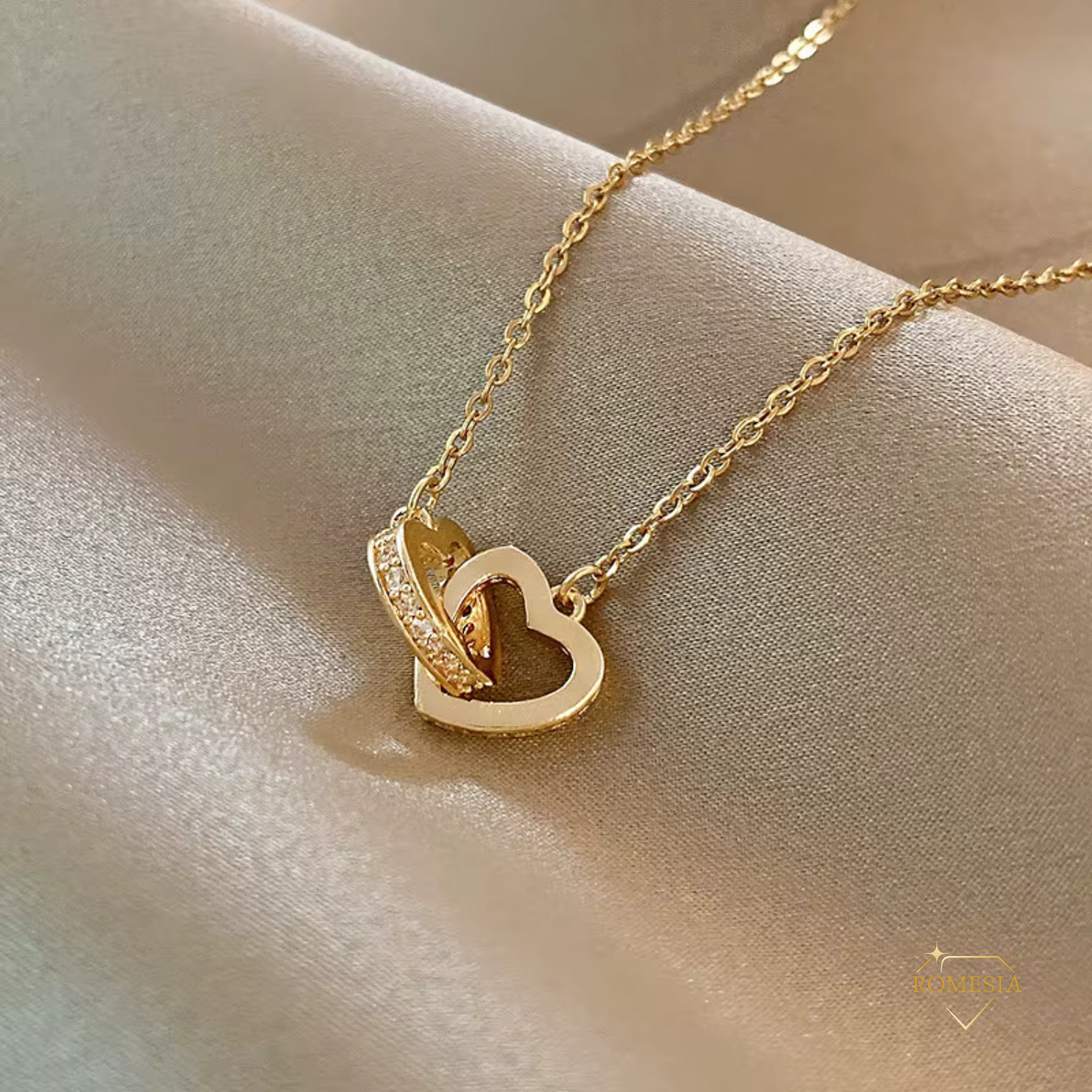 Soulmate-Prepared to be your last- Interlocking Hearts necklace