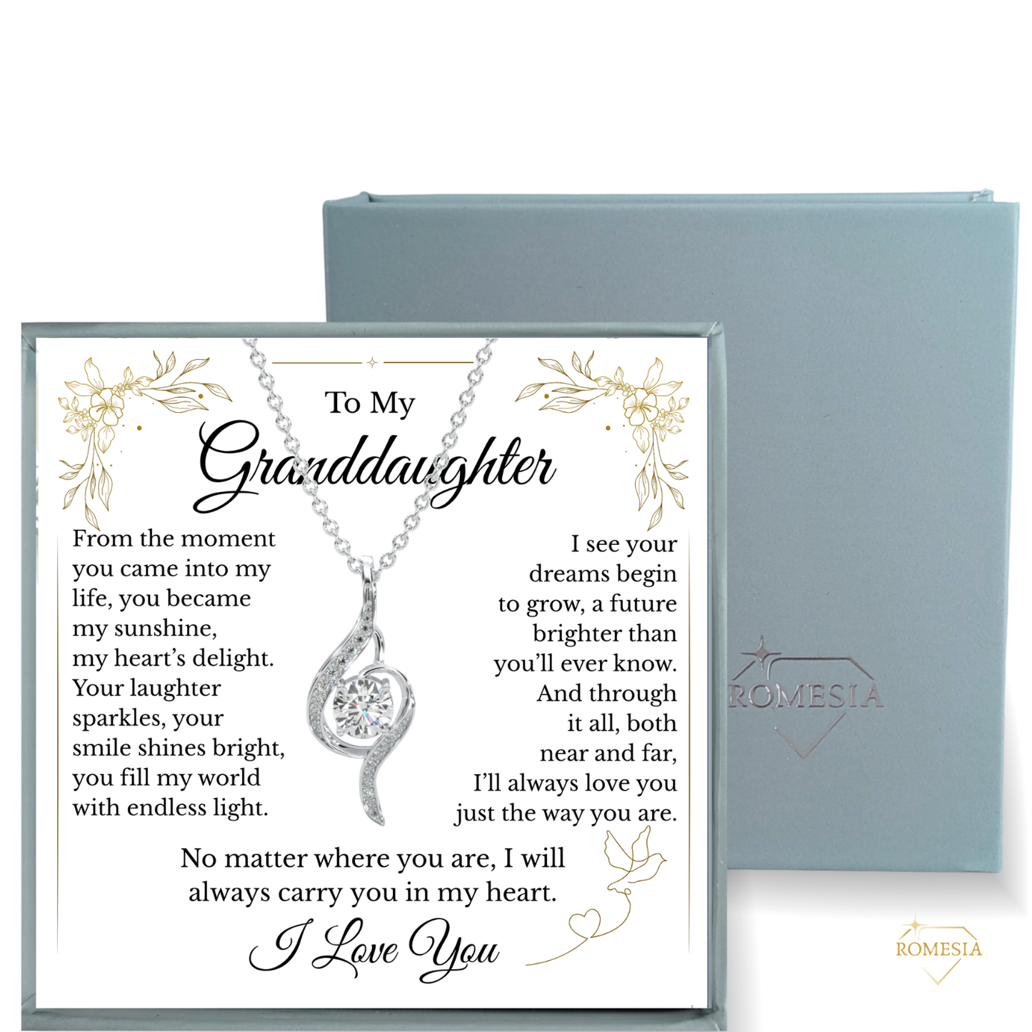 Granddaughter Adoring Love Sterling Silver Pendent- Endless Light