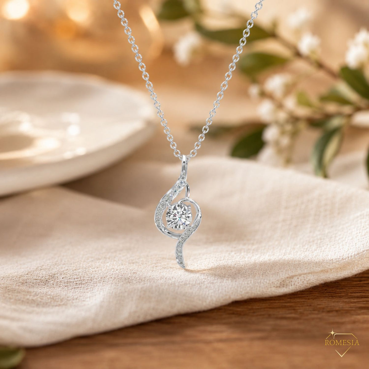 Bonus Daughter Sterling Silver Teardrop Necklace from Mom