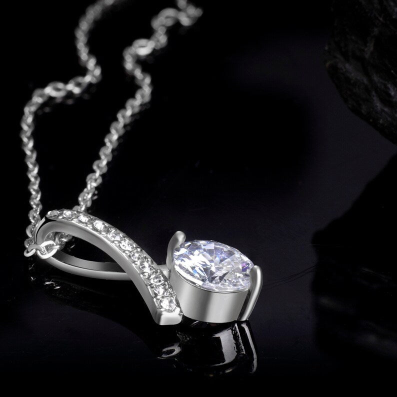 To My Daughter-Fan Ribbon-Alluring Beauty Necklace