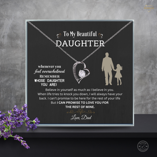 Daughter from Dad-Remember-Forever Love Necklace
