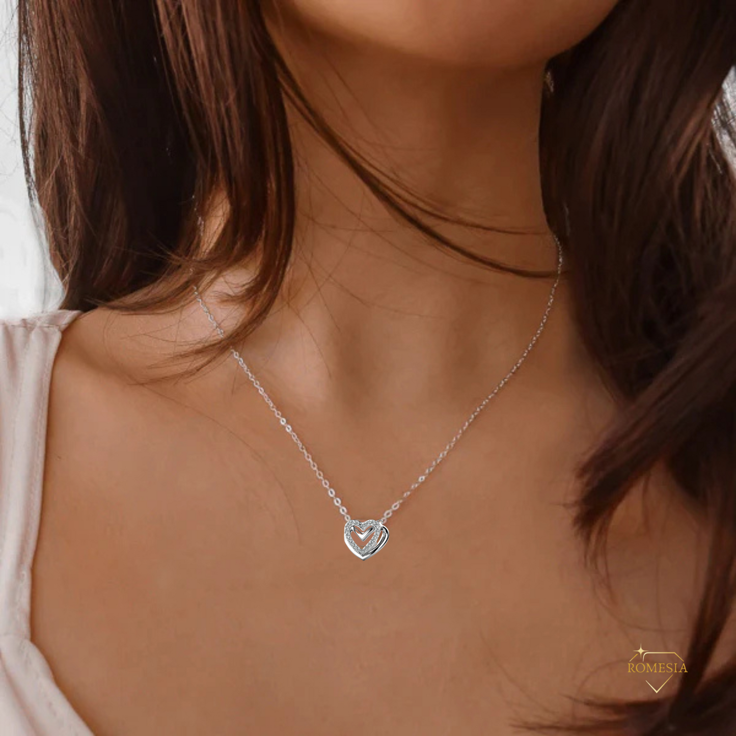 Amazing Girlfriend Promise Necklace- Passionate Hearts Pendent