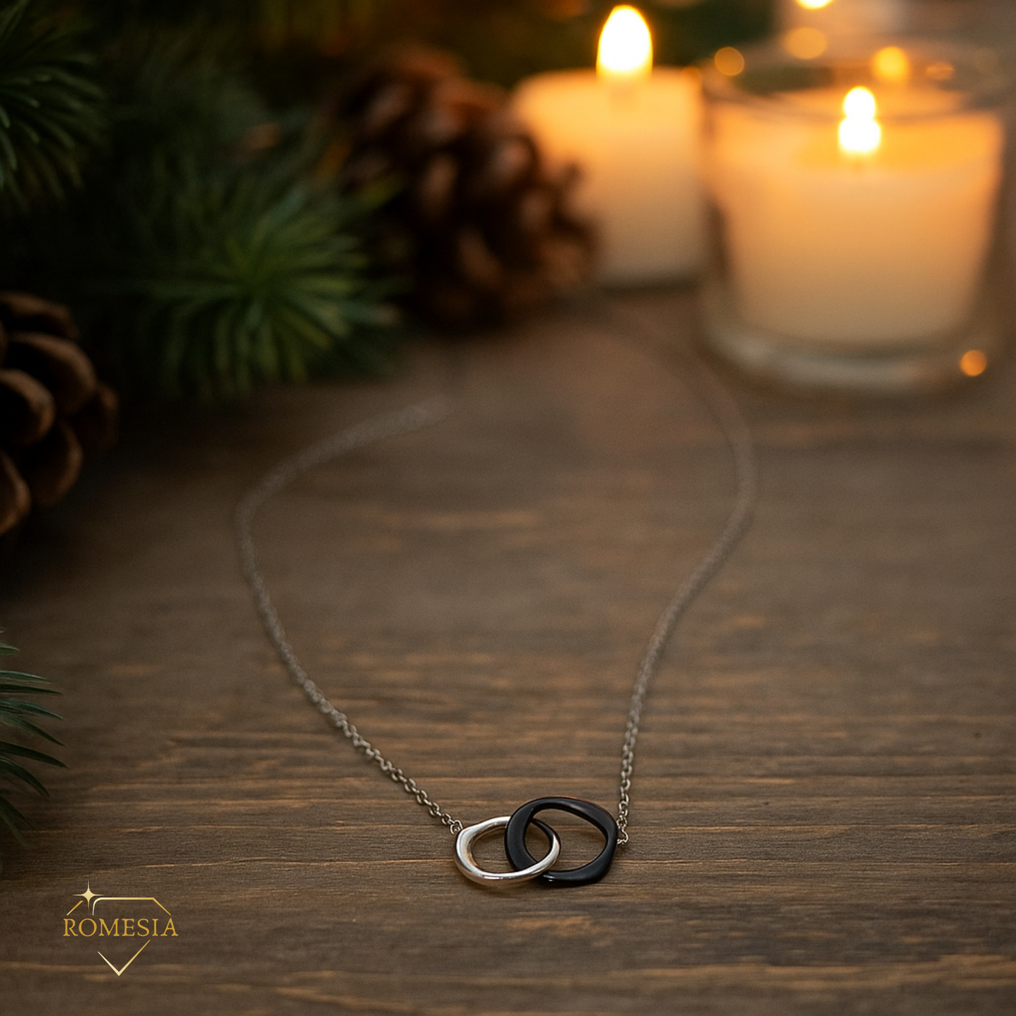 Mother and Son-A Special Bond-Interlocking Rings Necklace, Gift for mother's day, Christmas, Birthday