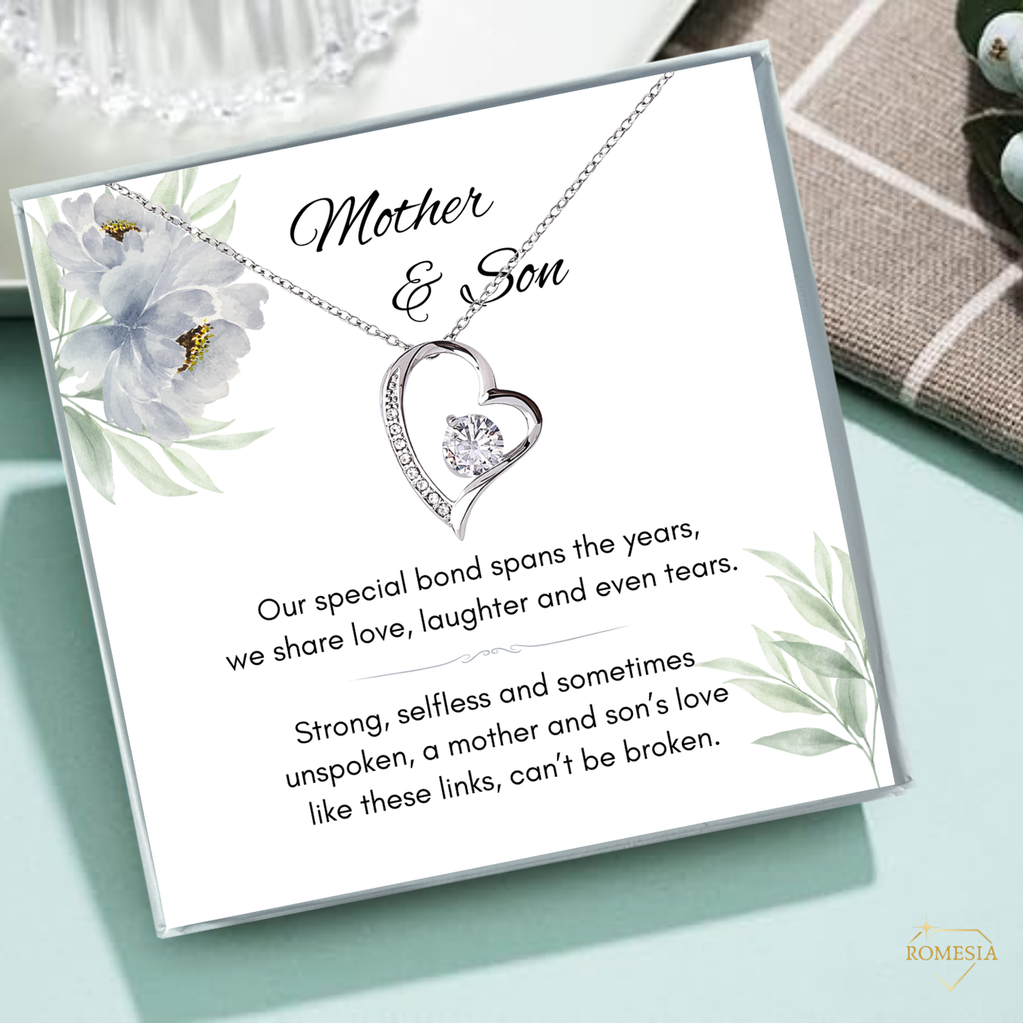 To My Mom from Son- Special Bond- Forever Love Necklace