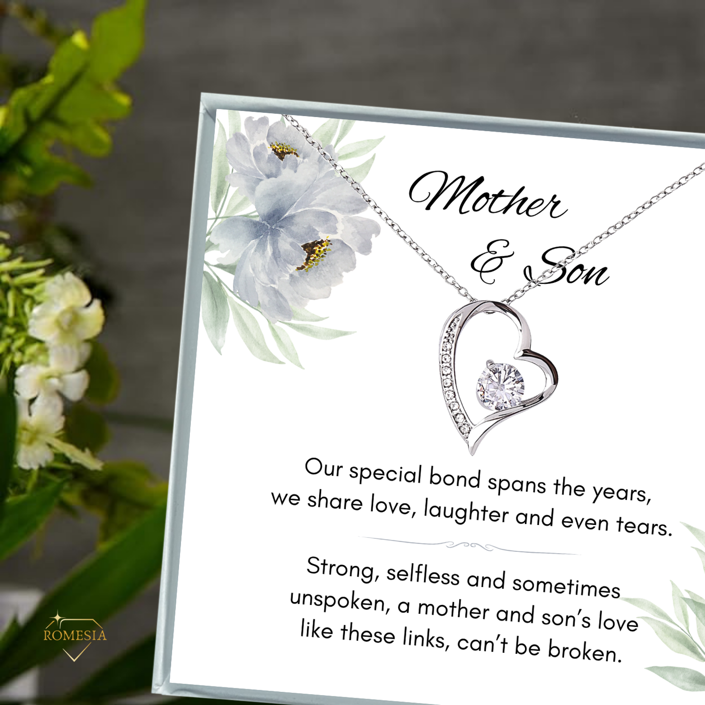 To My Mom from Son- Special Bond- Forever Love Necklace