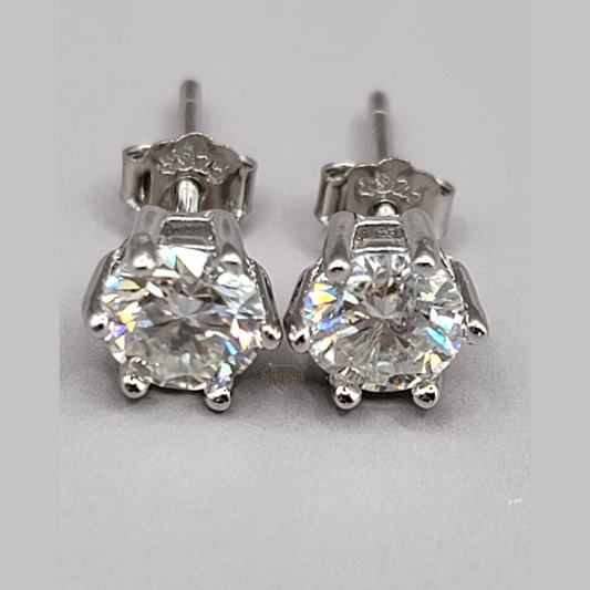 6mm-925 Sterling Silver Earrings