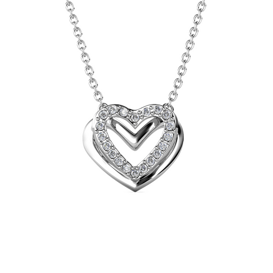 To My Daughter- Your Biggest Fan- Double Heart Pendent