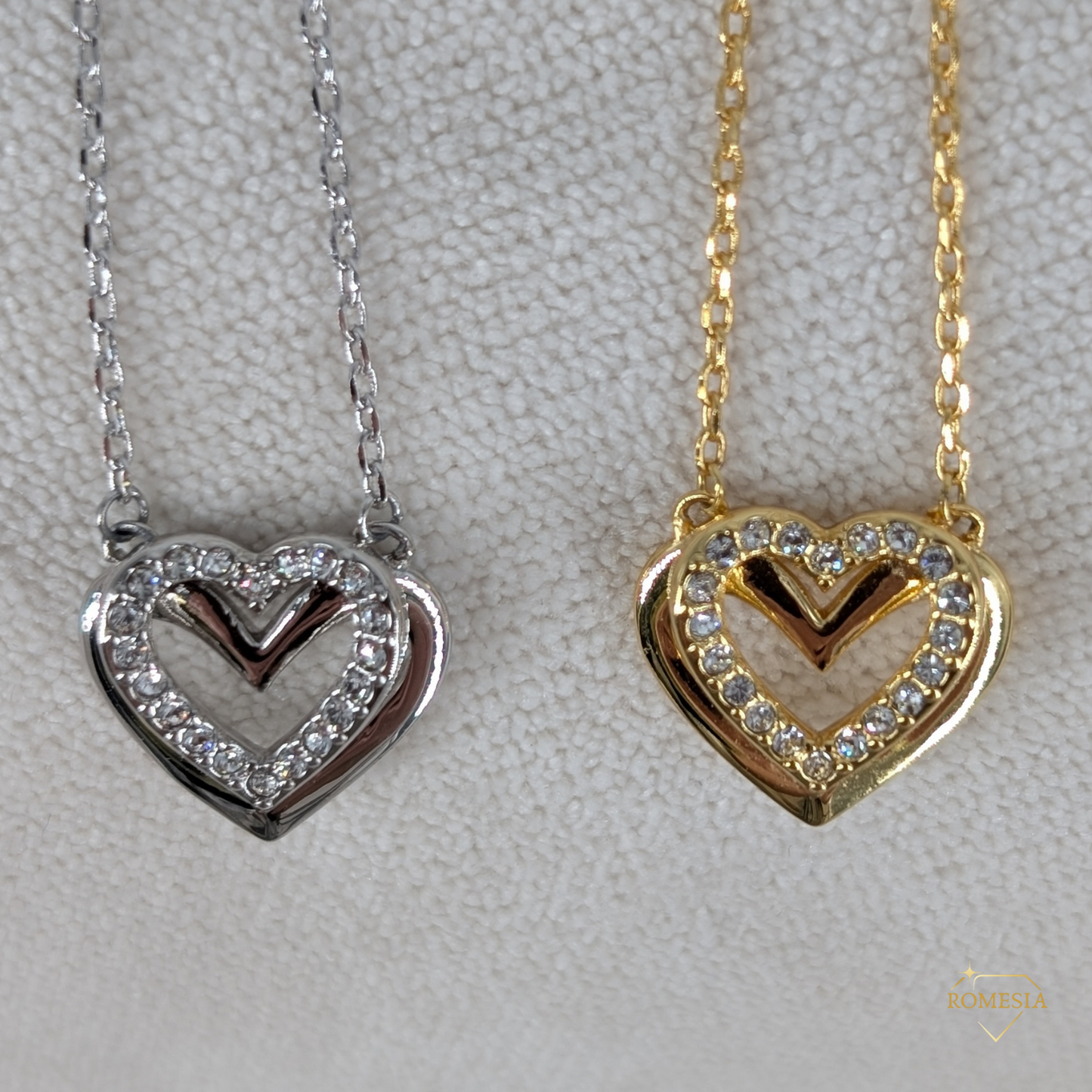 Amazing Girlfriend Promise Necklace- Passionate Hearts Pendent