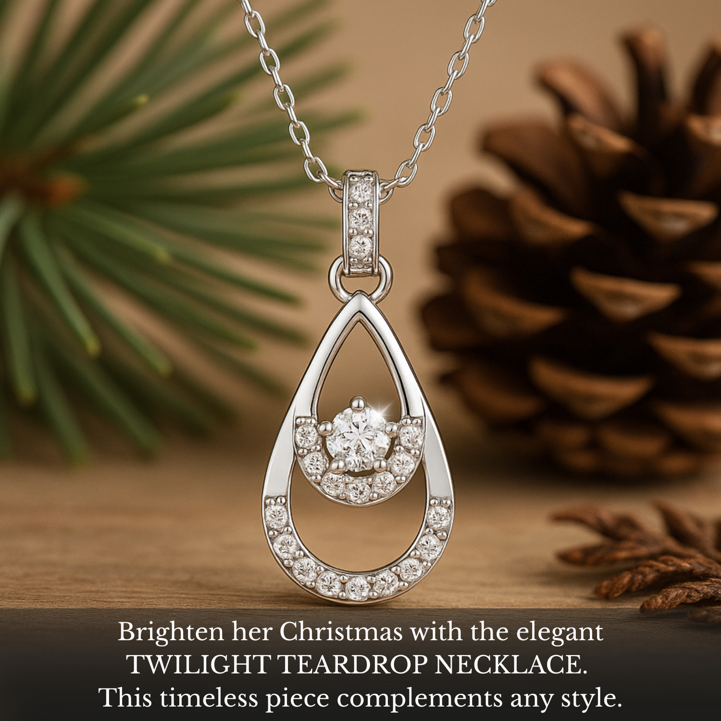 To My Daughter In Law- Daughter In Heart- Twilight Teardrop Necklace