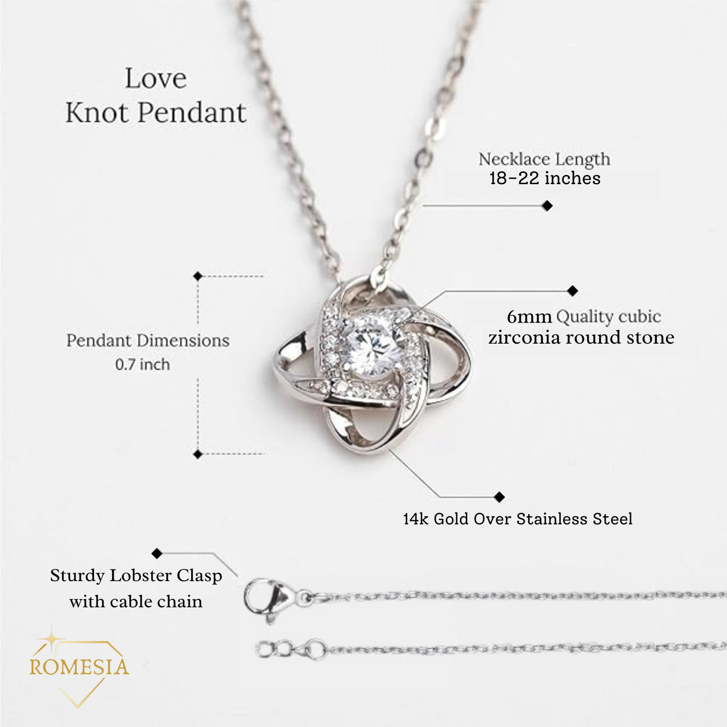To My Daughter – Love Knot Necklace from Dad with ‘Biggest Fan’ Message Card | Gift for Daughter