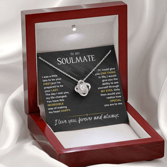 Soulmate-One thing in life-Love Knot Necklace