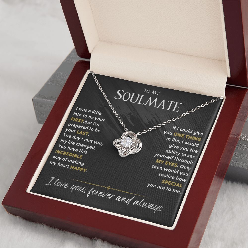 Soulmate-One thing in life-Love Knot Necklace