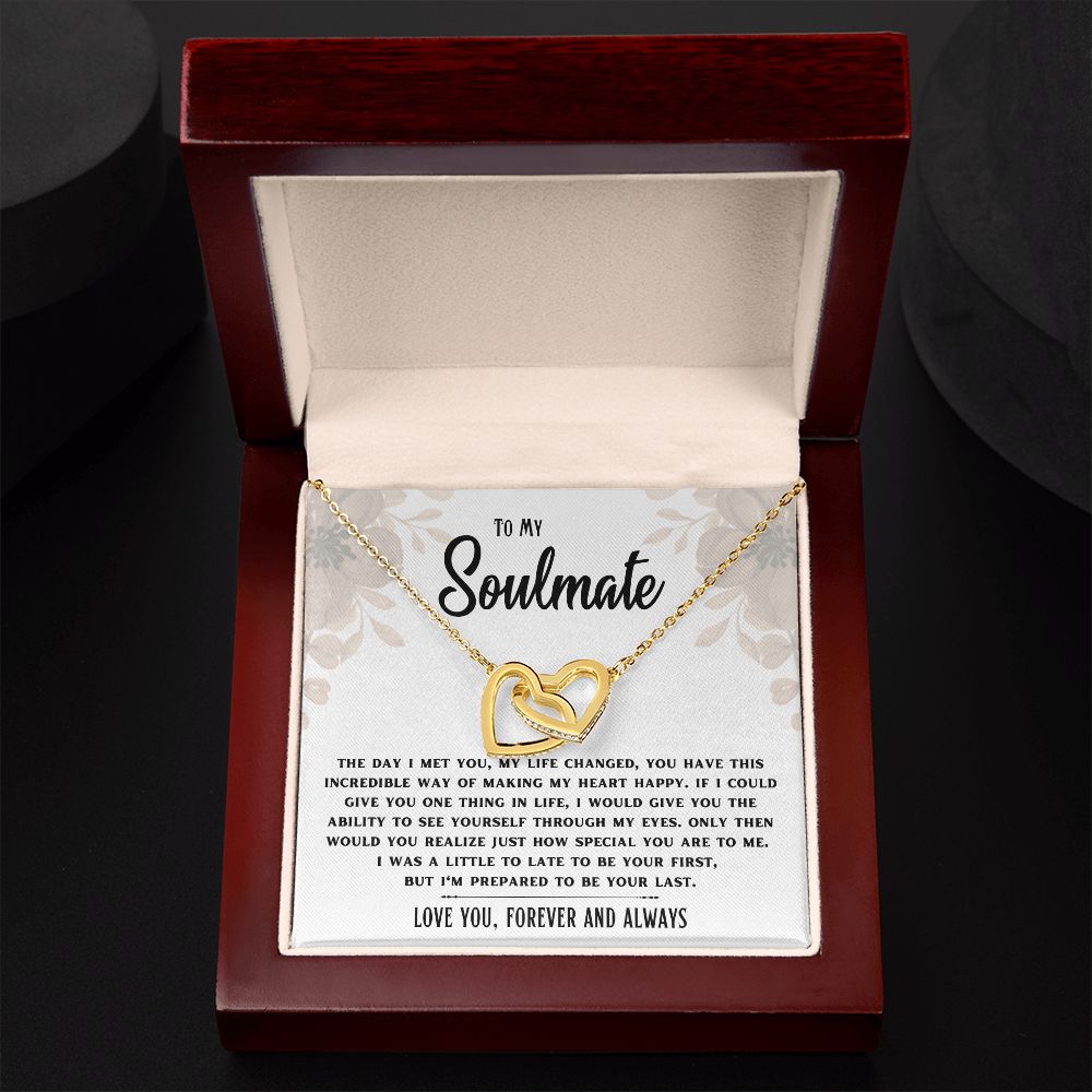Soulmate-Prepared to be your last- Interlocking Hearts necklace
